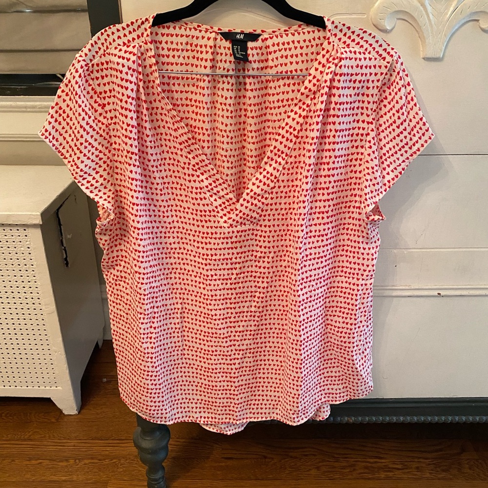 H & M Red Heart Top